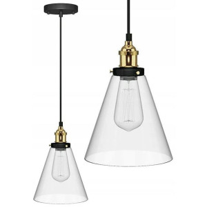 Lampa Szklana Loft Industrial Transparentna Verto