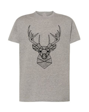 Myśliwski T-shirt Nadruk Jeleń Figury Rozm Xs
