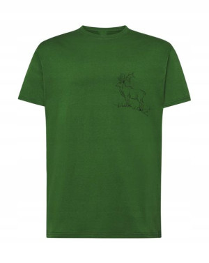 Myśliwski T-shirt Nadruk Jeleń Na Piersi Rozm L