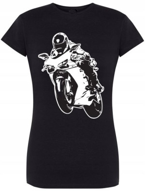 Motocyklistka T-shirt Damski Logo 2 kółka Rozm.M