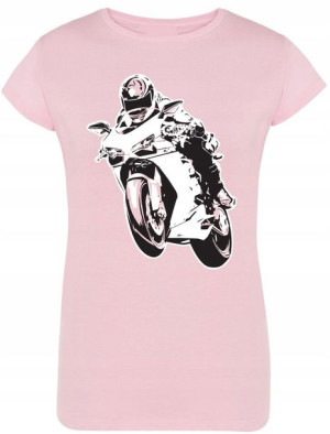Motocyklistka T-shirt Damski Logo 2 kółka Rozm.S