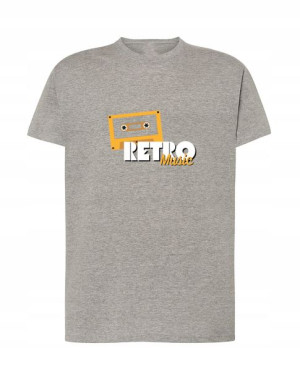 Muzyczny T-Shirt nadruk kaseta RETRO Music r.XXL