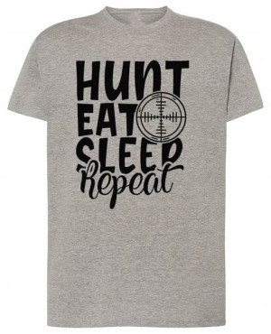 Myśliwski Męski Modny T-shirt Nadruk Logo Rozm.M