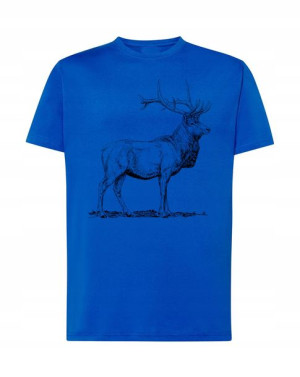Myśliwski T-shirt Męski Nadruk Jeleń Rozm 5xl