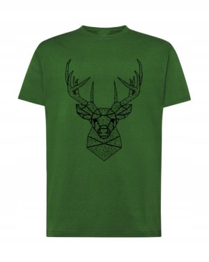 Myśliwski T-shirt Nadruk Jeleń Figury Rozm L
