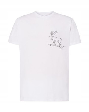 Myśliwski T-shirt Nadruk Jeleń Na Piersi Rozm Xxl