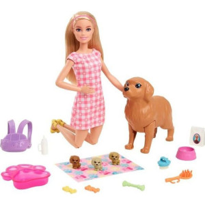 Barbie - Barbie Narodziny Szczeniat - Lalka
