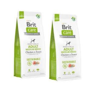 Pakiet Brit Care Sustainable Adult Medium Chicken & Insect Karma Dla Dorosł