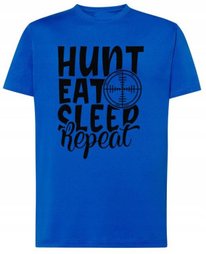 Myśliwski Męski Modny T-shirt Nadruk Logo Rozm.XS