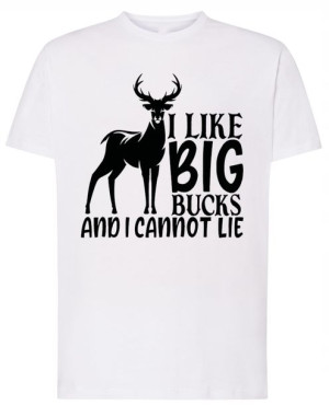 Myśliwski Męski T-shirt Nadruk Jeleń Rozm.XL
