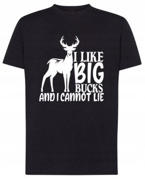 Myśliwski Męski T-shirt Nadruk Jeleń Rozm.XL