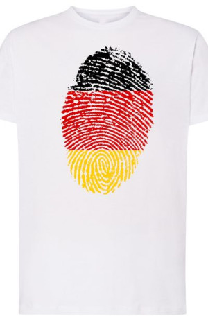 Niemcy Flaga Odcisk Męski T-Shirt Modny Rozm.4XL