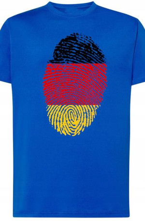 Niemcy Flaga Odcisk Męski T-Shirt Modny Rozm.5XL