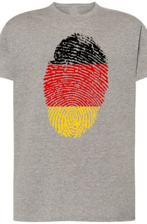 Niemcy Flaga Odcisk Męski T-Shirt Modny Rozm.M