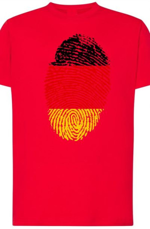 Niemcy Flaga Odcisk Męski T-Shirt Modny Rozm.M