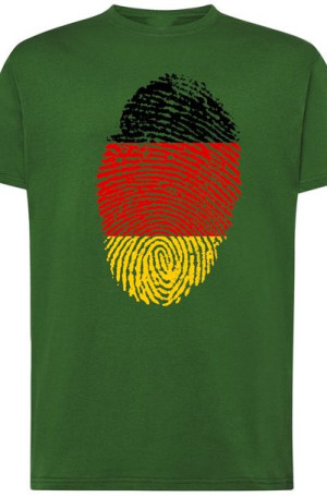 Niemcy Flaga Odcisk Męski T-Shirt Modny Rozm.S