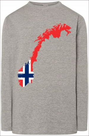 Norwegia Flaga Męska Bluza Longsleeve Rozm.XL