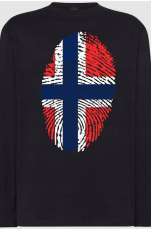 Norwegia Flaga Odcisk Bluza Longsleeve Rozm.5XL