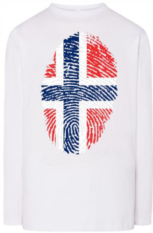 Norwegia Flaga Odcisk Bluza Longsleeve Rozm.5XL