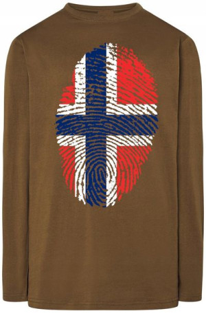 Norwegia Flaga Odcisk Bluza Longsleeve Rozm.M