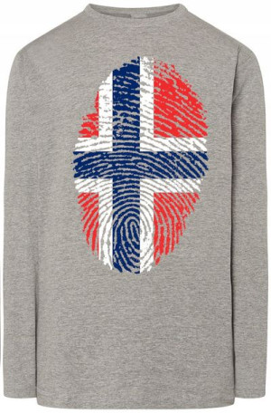 Norwegia Flaga Odcisk Bluza Longsleeve Rozm.XL