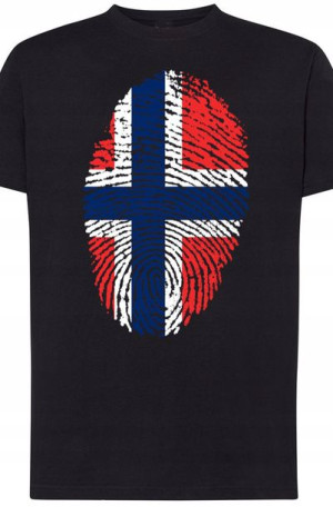 Norwegia Odcisk Palca T-Shirt Męski Rozm.3XL