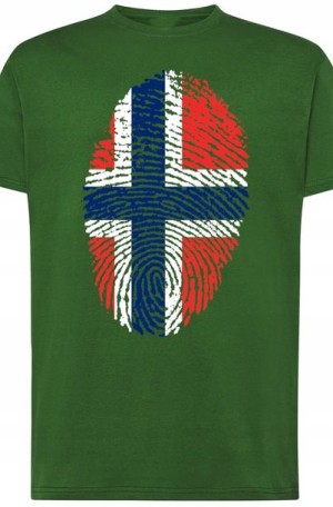 Norwegia Odcisk Palca T-Shirt Męski Rozm.5XL