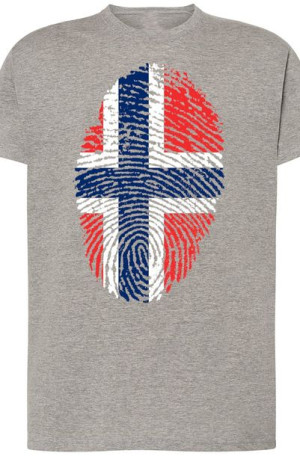 Norwegia Odcisk Palca T-Shirt Męski Rozm.XS