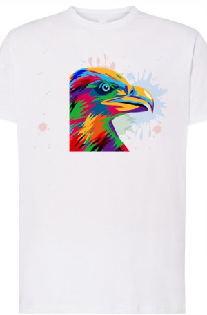 Orzeł Kolorowy Męski T-shirt Modny Nadruk R.3XL