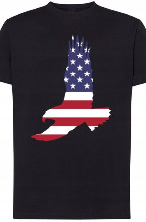 Orzeł USA Męski Modny T-Shirt Nadruk Rozm.3XL