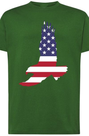 Orzeł USA Męski Modny T-Shirt Nadruk Rozm.S