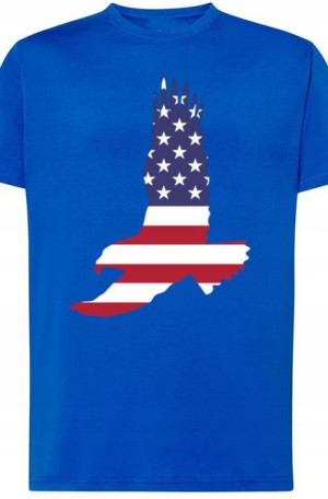 Orzeł USA Męski Modny T-Shirt Nadruk Rozm.XL