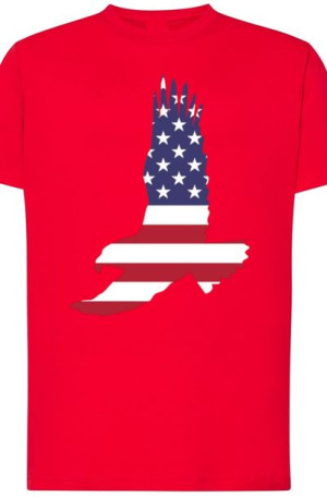 Orzeł USA Męski Modny T-Shirt Nadruk Rozm.XXL
