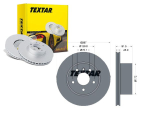 Tarcze Hamulcowe 2szt Land Rover Przód Disc Textar