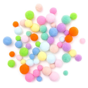 Pompony pluszowe Rainbow 60szt. CEOZ-174 Dalprint