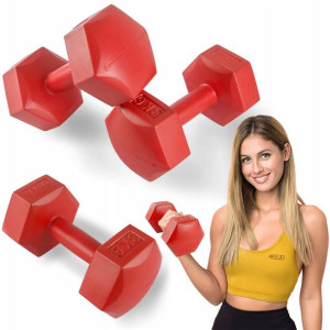 Hantelki hantle bitumiczne do ćwiczeń 2x3kg