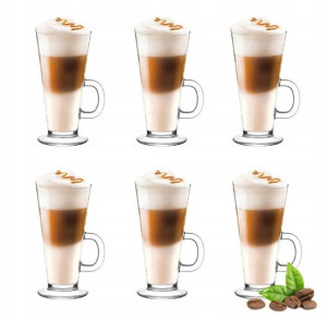 Zestaw 6szt Szklanka Do Kawy Latte Szklanki
