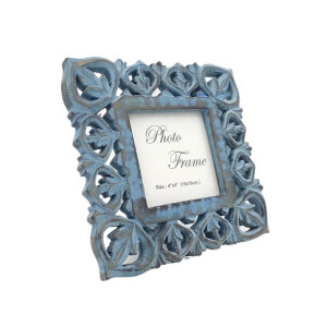 Drewniana ramka na zdjęcia Blue, format zdjęcia 10x10cm