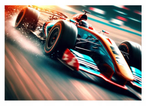 Fototapeta AUTO SPORTOWE 3D Dla Dzieci 254x184