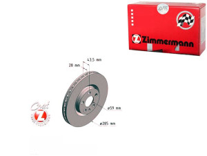 Tarcze Hamulcowe 2szt Fiat Ulysse 02- Zimmermann