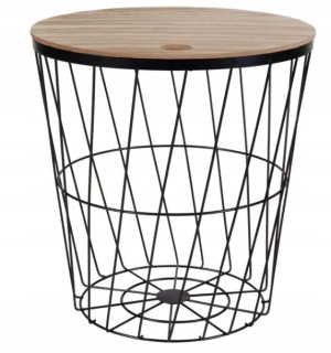 Stolik metalowy druciany kawowy Vintage loft