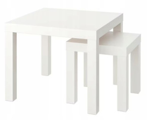 Stolik stoliki skandynawskie komplet 2 szt White