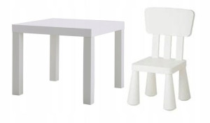 Ikea Stolik Lack + Krzesełko Mammut Dla Dziecka