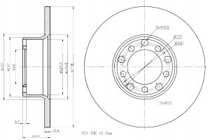 Tarcze Ham. 2szt Mercedes P. W123 200-300 Maxgear