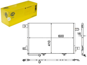 Skraplacz Klimatyzacji Mercedes W169 04- Hella