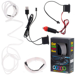 Oświetlenie Ambientowe Led Do Samochodu / Auta Usb / 12v Taśma 3m Biała