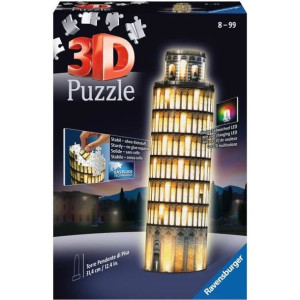 RAVENSBURGER Puzzle 3D Tower Of Pisa Night Edition 216 szt