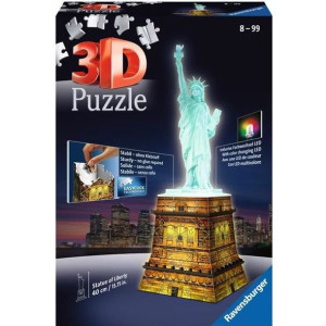 RAVENSBURGER Puzzle 3D Statua Wolnosci Night Edition 108 szt