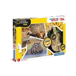 Puzzle Clementoni - National Geographic Kids - 104 elementy - Dzikie