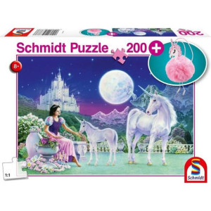 Puzzle - Z pluszowym brelokiem - SCHMIDT SPIELE - Jednorozec - 200 sztuk